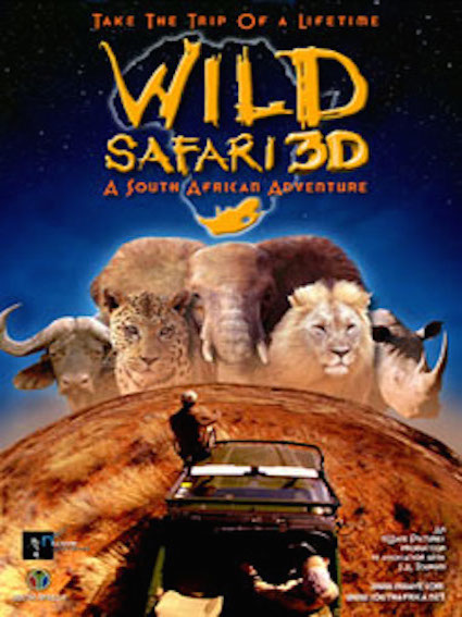 Movie poster: wild safari 3d, recorded at Dada Studios